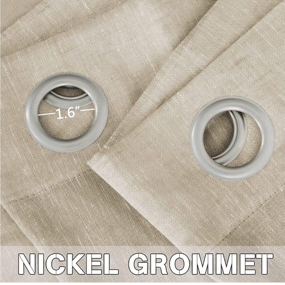 New H.VERSAILTEX Linen Curtains Natural
Linen Mix Semi-Sheer Curtains 2 Panels. - Picture 7 of 7